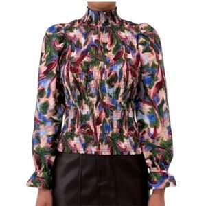 Marie Oliver Glennon top. Stargazer lily blouse. Size M